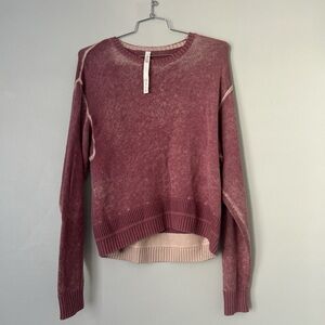 lululemon athletica Mauve Crew Neck Sweater